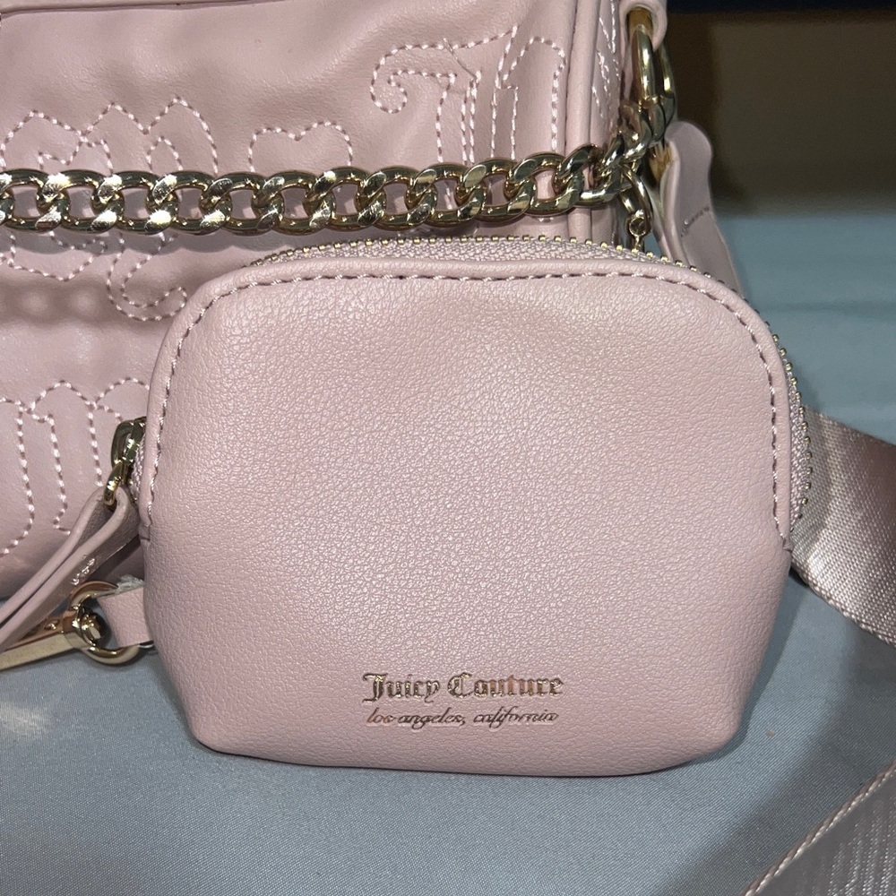 Juicy Couture Pink Crossbody Bag with Gold Chain - Picture 2 of 8